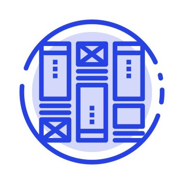 Kablo çerçeveleme, çizim, kablo çerçeve, Fikir Mavi Noktalı Satır I