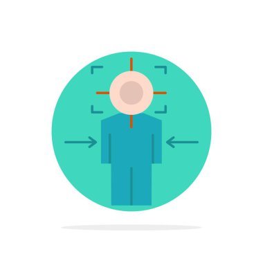 Adam, odak, hedef, elde, gol soyut daire background FLA