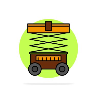 Asansör, Forklift, Depo, Lifter, Soyut Daire Arka Plan F