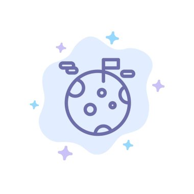 Soyut Bulut Arka Planda Gezegen, Gaz, Dev, Uzay Mavisi Simge