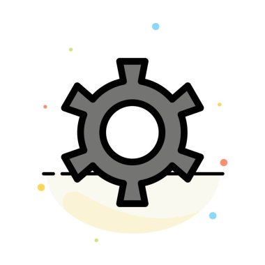 Dişli, Dişli, Soyut Düz Renk Simgesi Şablonu Ayarlama