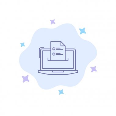 Özellikler, İş, Bilgisayar, Online, Özgeçmiş, Beceriler, Soyut Bulut Arka Plan Web Mavi Simge