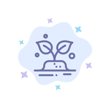 Yeşil, Ağaçlar, Dünya, Soyut Bulut Arka Plan Üzerinde Mavi Simge Kaydet