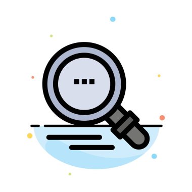 Arama, Bul, Motivasyon Soyut Düz Renk Simgesi Şablonu