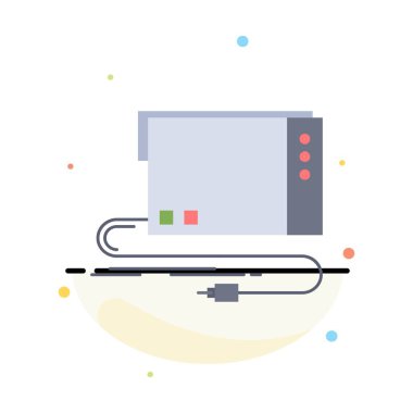 ses, kart, harici, arayüz, ses Düz Renk Simge Vektör