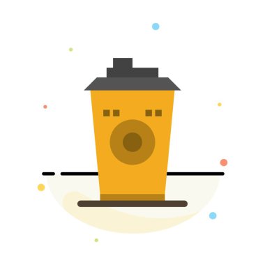 Kahve, Kupa, Starbucks, Siyah Kahve Soyut Düz Renk Simge Te