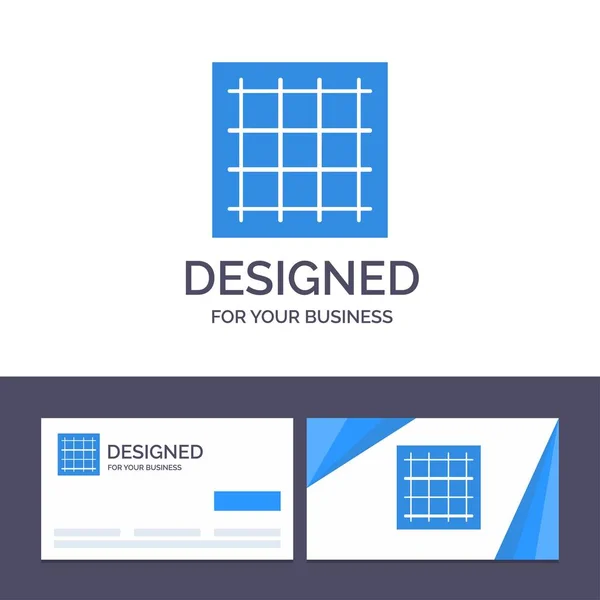 Szablon Creative Business Card i logo siatka, wykres, rysunek, — Wektor stockowy