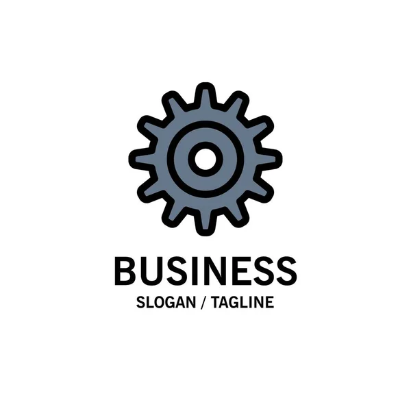 Redskap, inställning, Wheel Business logo mall. Platt färg — Stock vektor
