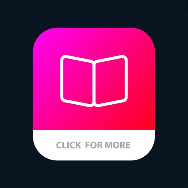 Abrir, Livro, Página, Layout, Capa Mobile App Botão. Android e eu — Vetor de Stock