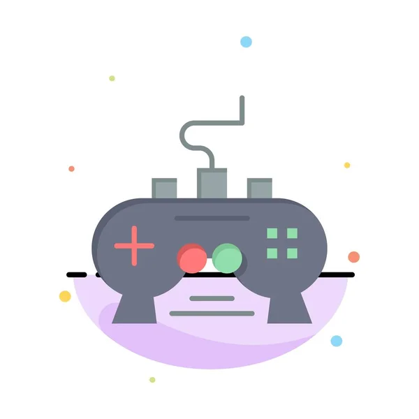 Jogo, Almofada, Vídeo, Xbox, PlayStation Abstract Flat Color Icon Tem — Vetor de Stock