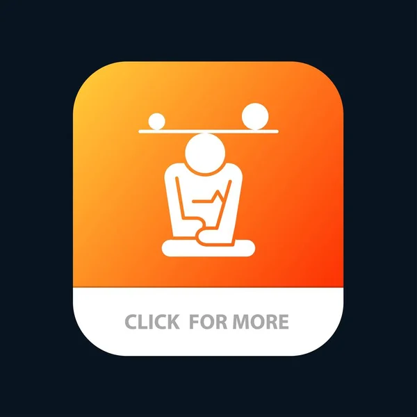 Мобильное приложение Mediatation, Mind, Mindfulness — стоковый вектор
