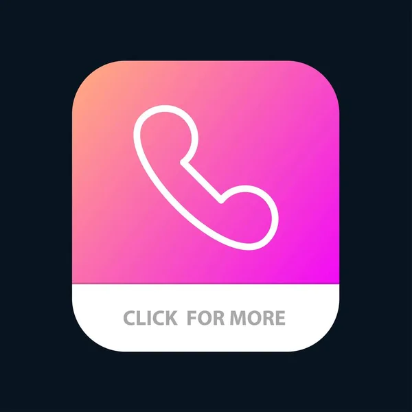 Call, Incoming, Telephone Mobile App Button. Android and IOS Lin — Διανυσματικό Αρχείο