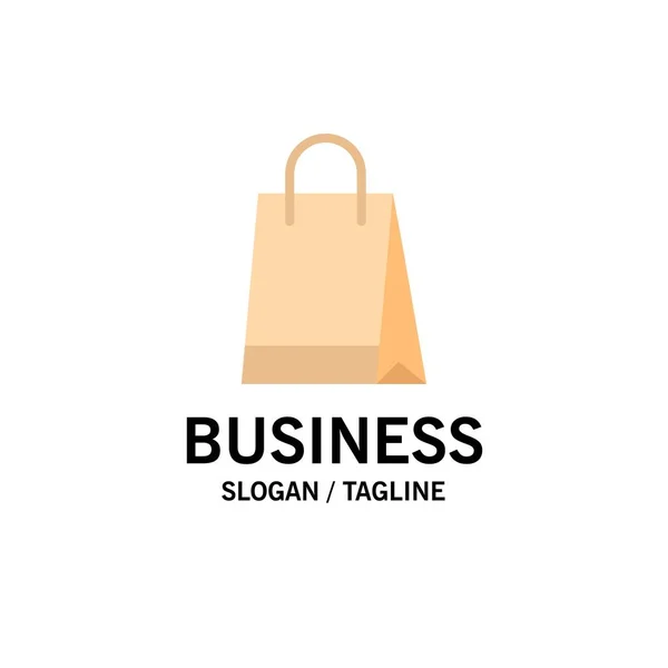 Çanta, Çanta, Alışveriş, Satın İş Logo Şablonu. Düz Renk — Stok Vektör