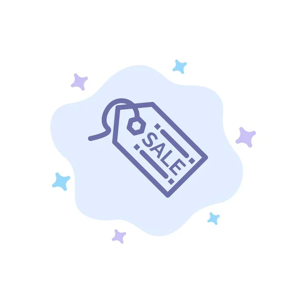 ECommerce, nakupování, tag, prodej modrá ikona na pozadí abstraktního mraku — Stockový vektor