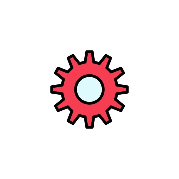 Cog, Gear, Setting Business Logo Template (en inglés). Color plano — Archivo Imágenes Vectoriales