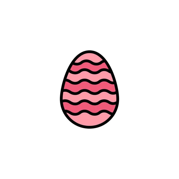 Decoração, Páscoa, Easter Egg, Egg Business Logo Template. Plano — Vetor de Stock