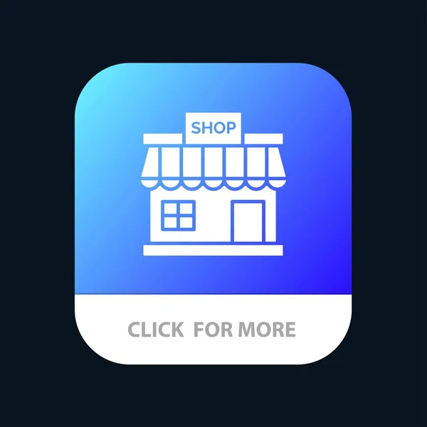 Boutique, Store, En ligne, Store, Market Mobile App Icon Design — Image vectorielle