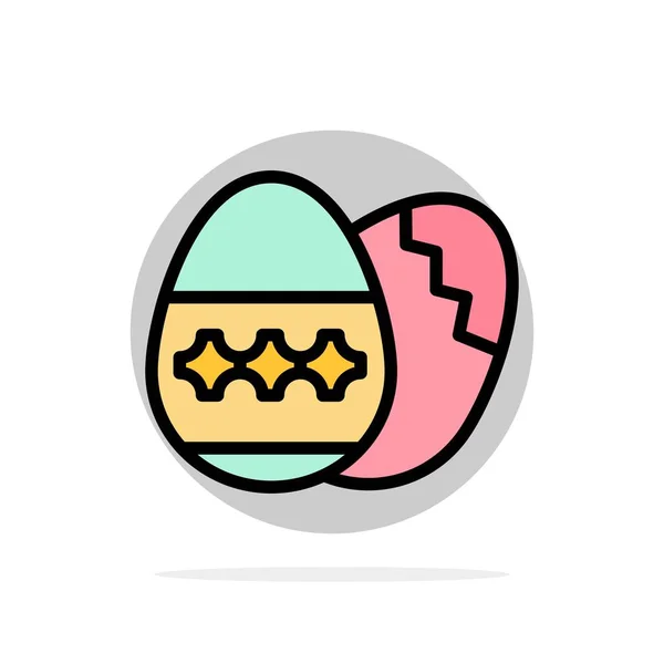 Huevo de Pascua, Huevo, Vacaciones, Vacaciones Fondo del círculo abstracto Fl — Vector de stock