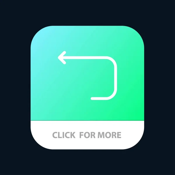 Freccia, Loop, Loop Freccia, Indietro Mobile App Button. Android e IOS — Vettoriale Stock