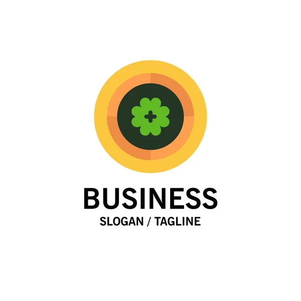 Flower, Spring, Circle, Sunflower Business Logo Template. Flat C
