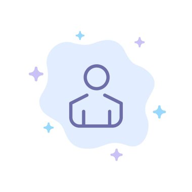 Soyut Bulut Arka Planda Erkek, Erkek, Kişi Mavi Simge