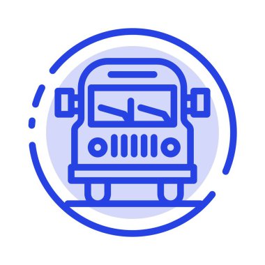 Kamyon, Kamyonet, Araç, Eğitim Mavi Noktalı Hat Simgesi