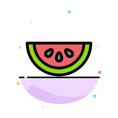 Web soyut düz renk simge şablonu