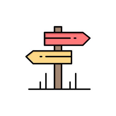 Yön, Otel, Motel, Oda Düz Renk Simgesi. Vektör simgesi bann