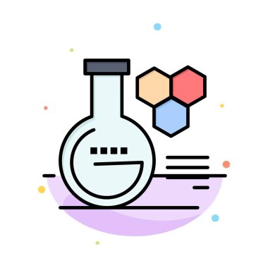 Kimya, Laboratuvar, Kimya Laboratuvarı, Eğitim Soyut Düz Renk Ico