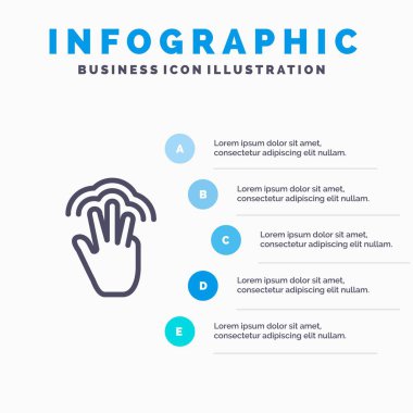 Fingers, Gestures, Hand, Interface, Multiple Touch Line icon wit