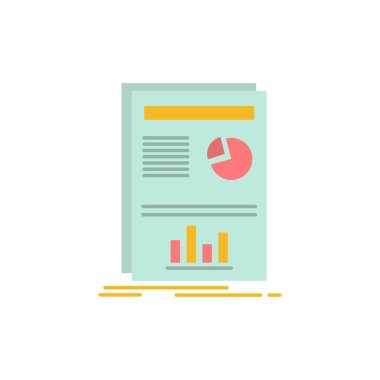 Sunum, Düzen, Grafik, Başarı Düz Renk Simgesi. Vektör ic