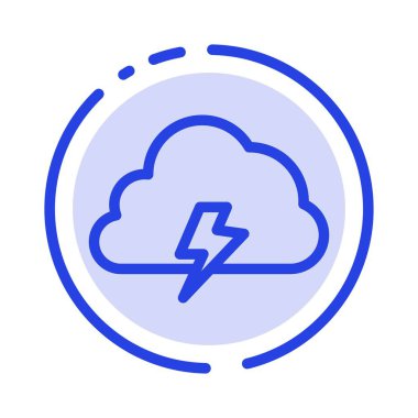 Güç, Bulut, Doğa, Bahar, Güneş Mavisi Noktalı Satır Simgesi