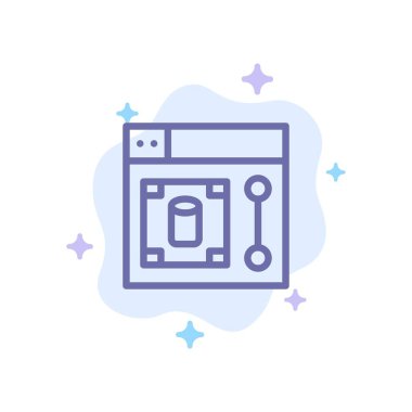 Web, Tasarım, Tasarımcı, Soyut Bulut Backgrou Araç Mavi Simge