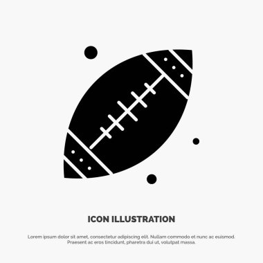 Top, Futbol, Spor, Abd katı Glyph Icon vektör