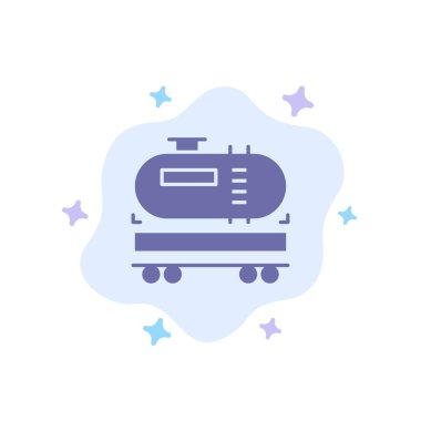 Soyut Bulut Arka Plan Üzerinde Kamyon, Damper, Petrol, İnşaat Mavi Simge