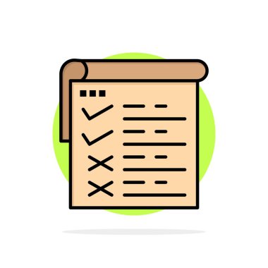 Kontrol Listesi, Test, Rapor, Qa Abstract Circle Arka Plan Düz c