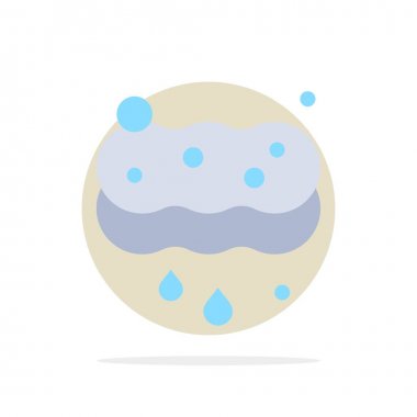 Temiz, Temizlik, Sünger, Yıkama Soyut Daire Arka Plan Düz co