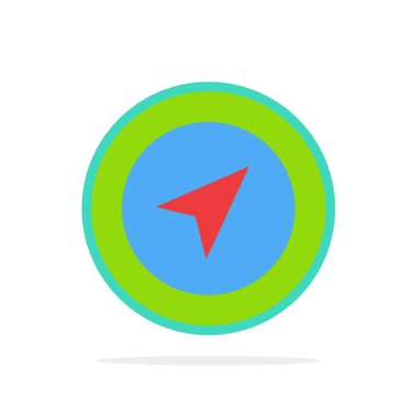 Konum, Harita, İşaretçi, Pin Soyut Daire Arka Plan Düz colo