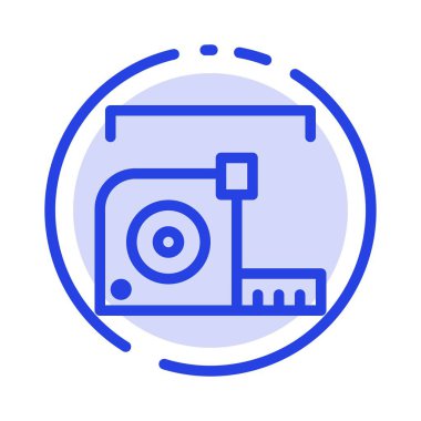 Ölçü, Ölçü, Ölçer, Rulet, Cetvel Mavi Noktalı Çizgi Li