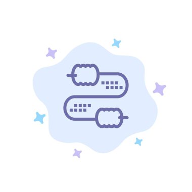 Kablo, Tel, Ortak, Özet Bulut Backg Üzerinde Kapasitörler Mavi Simge