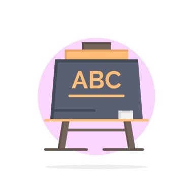 Öğrenme, Öğretmen, Abc, Tahta Soyut Çember Düz Arkaplan co