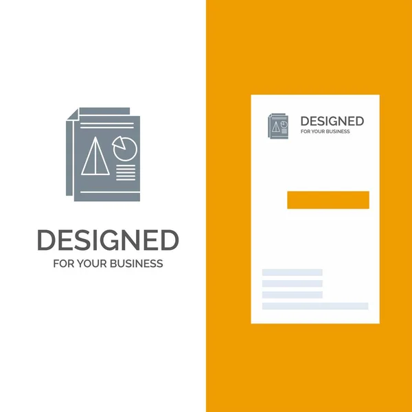 Rapport, presentatie, taart, grafiek, Business Grey logo design en — Stockvector