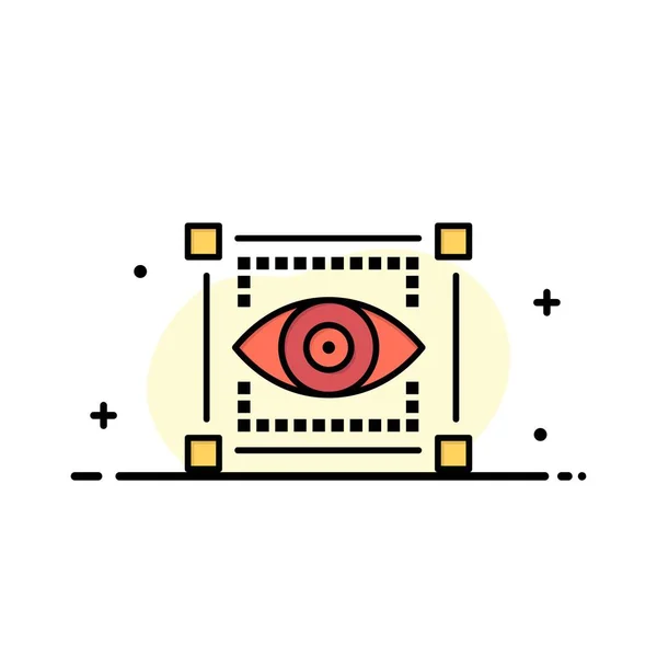 Visual, Visão, Esboço, Olho Business Logo Template. Cor plana —  Vetores de Stock