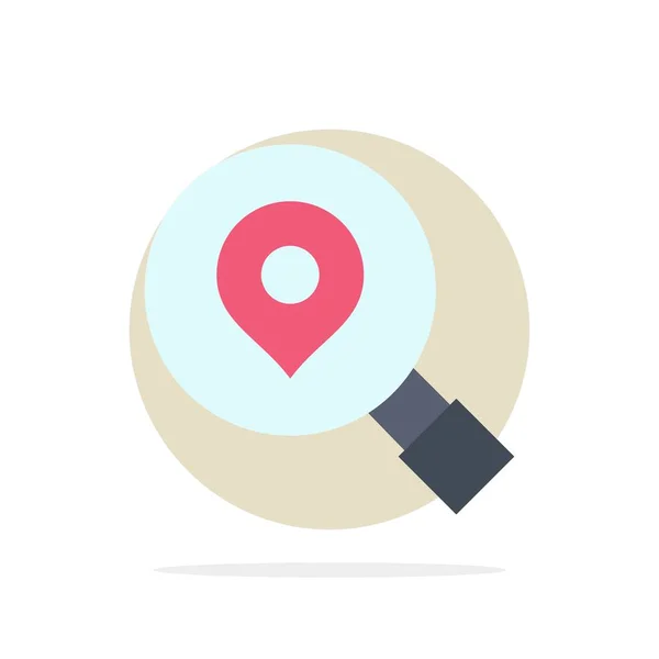 Pesquisa, Pesquisa, Mapa, Localização Abstract Circle Background Flat —  Vetores de Stock