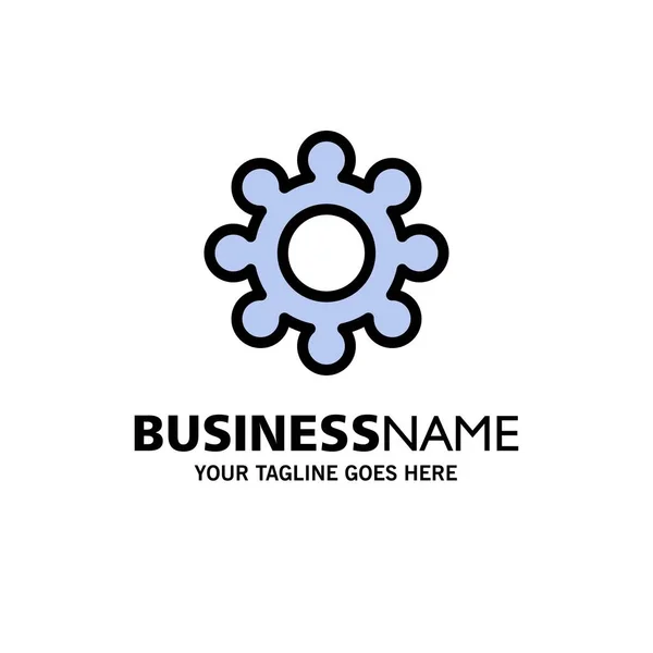 Gear, Setting, Cogs Business Logo Template. Flat Color — Stock Vector