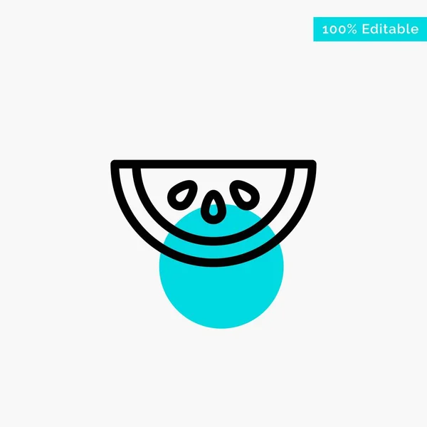 Web Turquoise Highlight Circle Point Vector Icon — Stock Vector