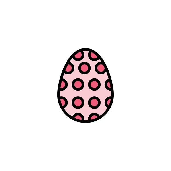 Decoração, Páscoa, Easter Egg, Egg Business Logo Template. Plano — Vetor de Stock