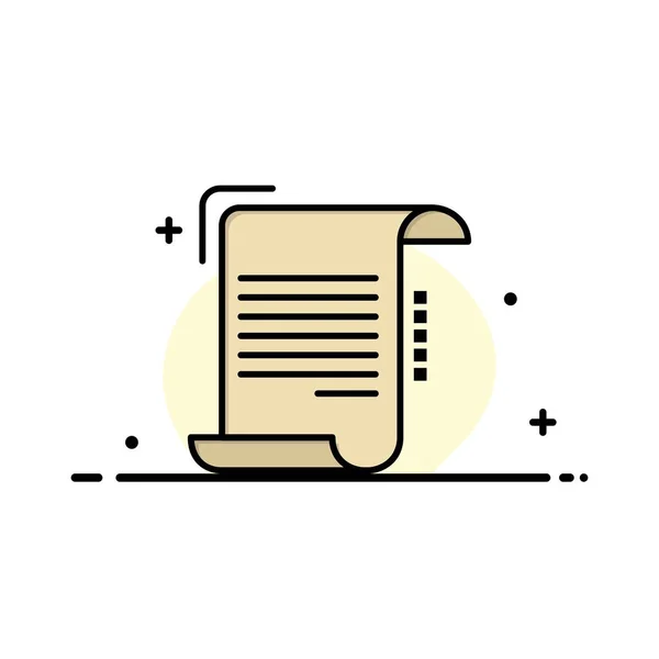 Document, Report, Note, Paper, Business Flat Line — стоковый вектор
