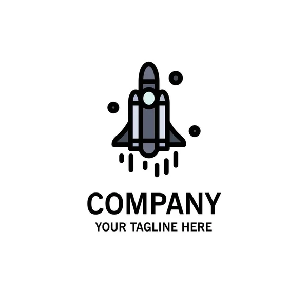 Plantilla de logotipo de negocio de lanzamiento, cohete, espacio y tecnología. Plano C — Vector de stock
