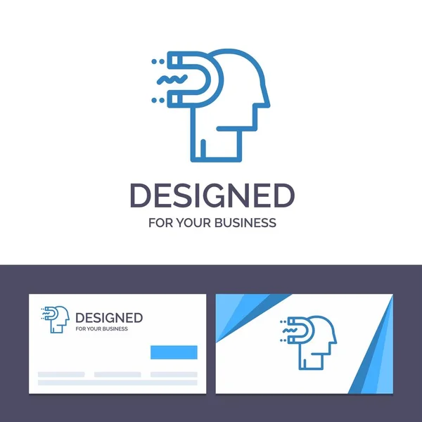 Szablon Creative Business Card i logo moc, wpływy, Engag — Wektor stockowy